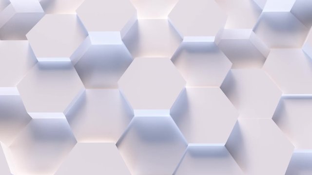 moving technology hexagon pattern background - 4k seamless loop
