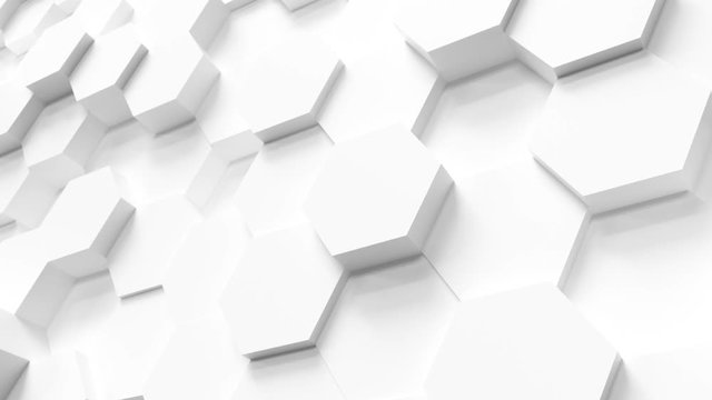 moving technology hexagon pattern background - 4k seamless loop