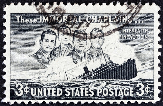George Fox, Clark Poling, John Washington and Alexander Goode and Liner Dorchester (USA 1948)