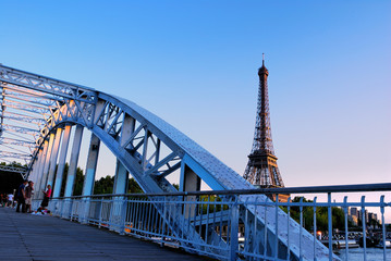 Bridge and Eiffel Tower, Paris