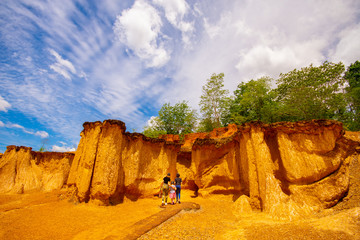 Phae Mueang Phi Forest Park,Grand Canyon beautiful design by nature scouring of rock and stone at...