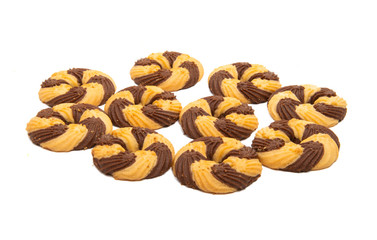 striped cookie  isolated