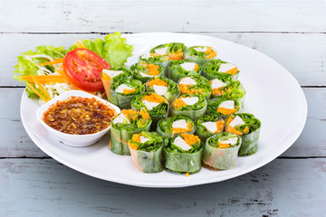 Fresh spring roll vietname food