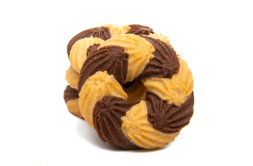 striped cookie  isolated
