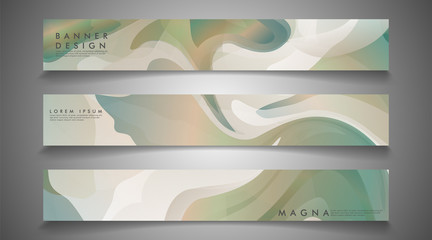 Vector banners with liquid wave background suitable for advertising and so on. technology design. eps 10