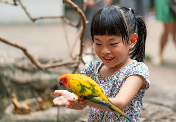 Child is feeding a bird © dul_ny