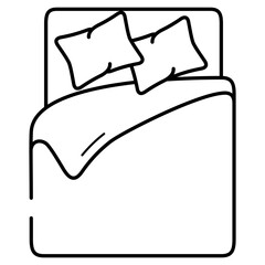 Bedding icon in outline style