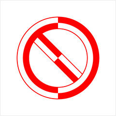 Red Empty Ban Sign, Red Blank Forbidden Sign, No Sign, Not Allowed Blank Sign
