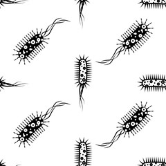 Bacteria Icon, Bacteria Seamless Pattern