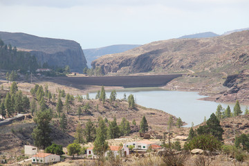 Obraz premium Stausee presa de chira, Gran Canaria