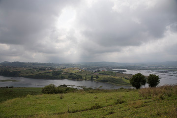 Fototapeta na wymiar Landscape of the river of Suances Cantabria Spain