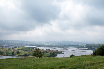 Landscape of the river of Suances Cantabria Spain