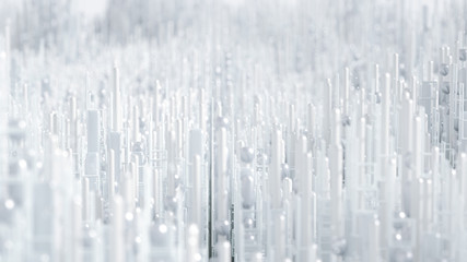 Techno high-tech background, geometry, cube, abstraction. 3d illustration, 3d rendering.