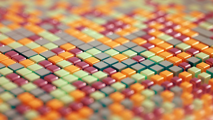 Techno high-tech background, geometry, cube, abstraction. 3d illustration, 3d rendering.