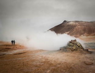 Iceland. volcanic. tourism, mountains. famous spot. kerlingarfjoll. steam