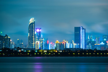 Fototapeta premium Shenzhen city skyline night scenery, China