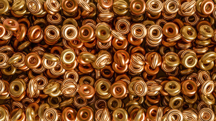 Metal background ring detail. 3d illustration, 3d rendering.