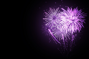 Fototapeta premium Fireworks in the festival of happy celebrations