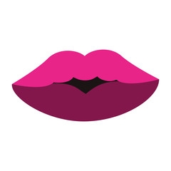 sexy retro lips makeup cartoon