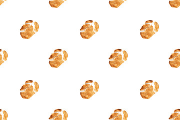 Slice toast bread pattern on a white background.
