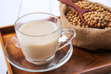 Homemade Soy milk and Soybean  Healthy drink.