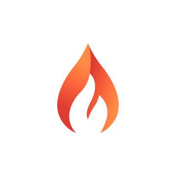 Fire logo. Creative elegant flame logotype. Vector fire icon.