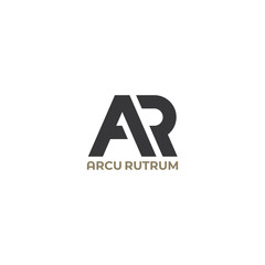 AR. Monogram of Two letters A&R. Luxury, simple, minimal and elegant AR logo design. Vector illustration template.