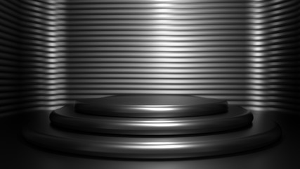 Stylish luxury elegant studio pedestal background. 3d illustration, 3d rendering.