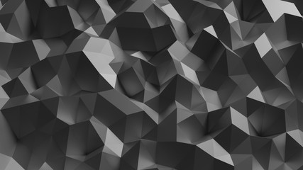 3d ILLUSTRATION, of abstract crystal background, triangular texture, wide panoramic for wallpaper
