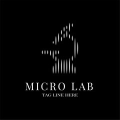 Laboratory design elements, emblems, symbols, icons, labels, badges collection. Laboratory business signs, objects, corporate identity templates, logo.