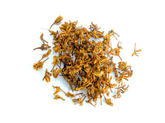 Jasmine tea on white background
