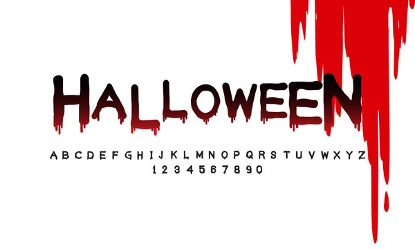 Scary Halloween text font