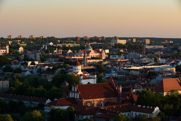 Vue sur la ville de Vilnius