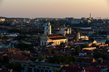 Vue sur la ville de Vilnius