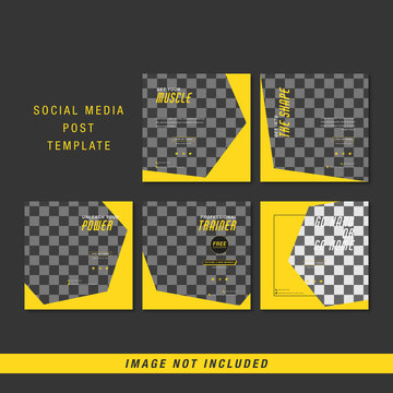 Gym Sport Instagram Post Template Pack