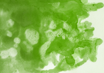 Hand painted alcohol ink background. Abstract delicate green texture. Contemporary wallpaper. 