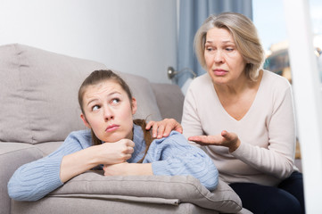 Mature mom apologizes to daughter after quarrel