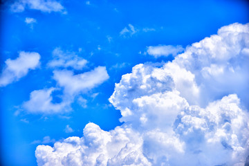 Naklejka na ściany i meble Blue sky and cloud in Yokosuka city, Japan.