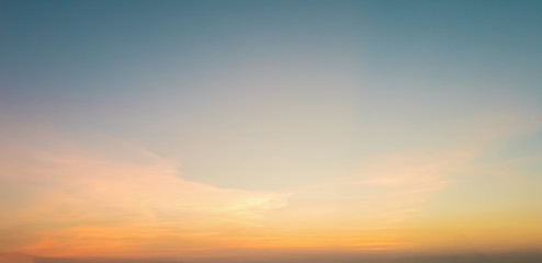 Twilight sky with cloud at sunset Abstract background