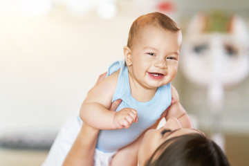 Fototapeta premium Mother and her Newborn Baby