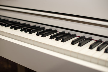 Music piano white keyboard background