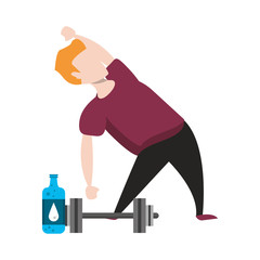 fitness sport heatlhy lifestyle cartoon