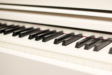 Music piano white keyboard background