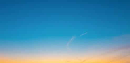 Twilight sky with cloud at sunset Abstract background