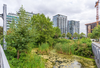 Modern Apartment Buildings in Vancouver, British Columbia, Canada.