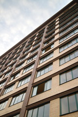 View of high-rise buildings from an acute angle