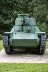 Fototapeta premium Light assault tank type 4 Ke-Nu, Japan. Military equipment during the Second world war. Industry Army