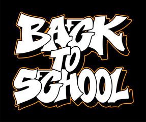 Graffiti style lettering text design