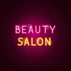 Beauty Salon Neon Text