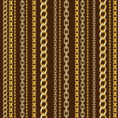 Chains on brown background